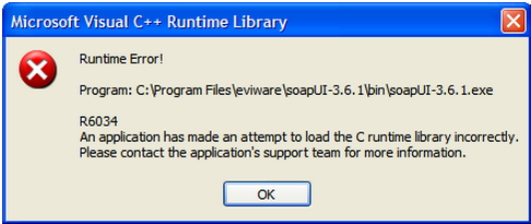 An application has made an attempt to load the c runtime library incorrectly